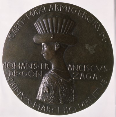 Medaglia ritratto raffigurante Gianfrancesco Gonzaga (13945-1444) 1446-8 da Antonio Pisanello