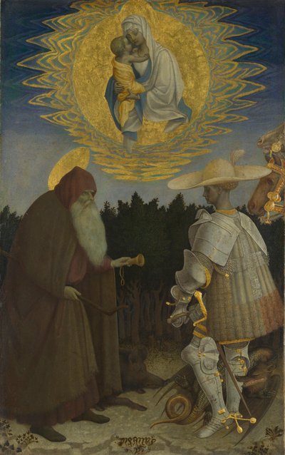 La Vergine e il Bambino con i santi Antonio Abate e Giorgio, c. 1440 da Antonio Pisanello