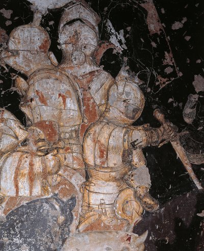 Torneo-Battaglia di Louvezerp, dettaglio, Palazzo Ducale, Mantova da Antonio Pisanello