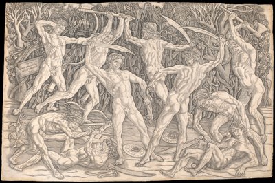 Battaglia dei nudi di Antonio del Pollaiolo, c.1470-90 da Antonio Pollaiuolo