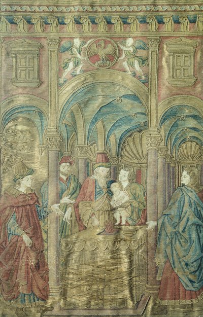 Circoncisione di San Giovanni Battista, paramenti ricamati da Antonio Pollaiuolo