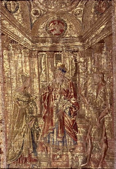 San Giovanni Battista accusato da Erode, arazzo che raffigura scene della vita del santo da Antonio Pollaiuolo