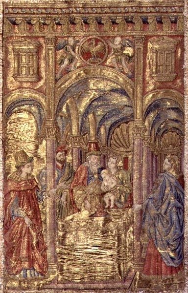 La circoncisione, arazzo che raffigura scene della vita di San Giovanni Battista da Antonio Pollaiuolo