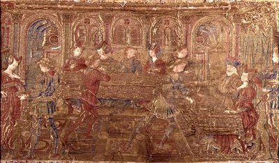 La condanna di Erode, arazzo che raffigura scene della vita del santo da Antonio Pollaiuolo