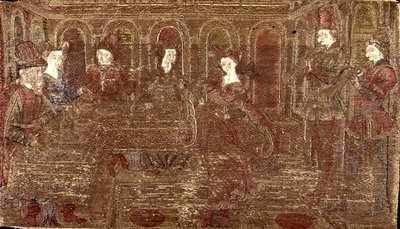 La danza di Salomè, arazzo che raffigura scene della vita del santo da Antonio Pollaiuolo