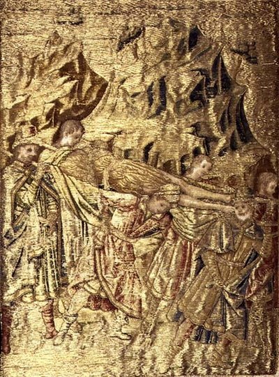 Il trasporto del corpo di San Giovanni Battista, arazzo che raffigura scene della vita del santo da Antonio Pollaiuolo