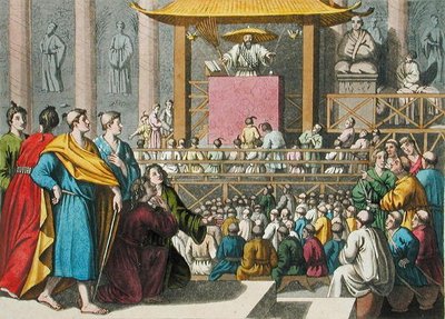 Un indovino giapponese che predica, tavola 82 da 