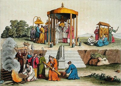 Cerimonia di matrimonio giapponese, illustrazione da 