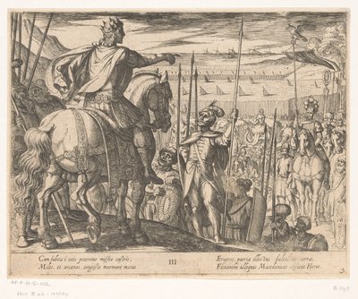 Alessandro Magno istruisce i soldati macedoni da Antonio Tempesta