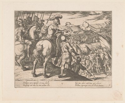 Alessandro Magno guida una battaglia da Antonio Tempesta