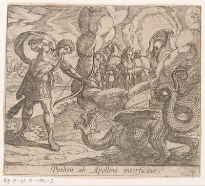Apollo uccide Pitone (Metamorfosi di Ovidio) da Antonio Tempesta