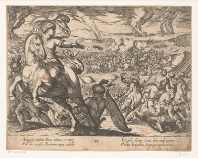 Dario fugge dal campo di battaglia da Antonio Tempesta