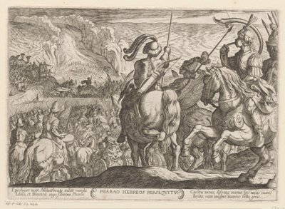 Gli Egiziani inseguono gli Israeliti attraverso il Mar Rosso da Antonio Tempesta