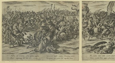 La morte di Camillo nella lotta tra Greci e Romani da Antonio Tempesta