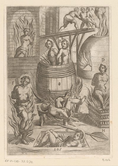 Tortura con vari metodi di bruciatura da Antonio Tempesta