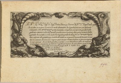 Frontespizio: Dedica a Pietro Strozzi da Antonio Tempesta