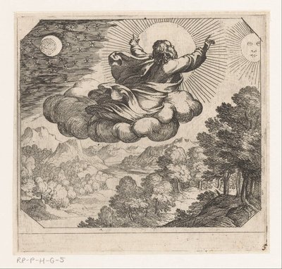 Dio crea il sole, la luna e le stelle da Antonio Tempesta