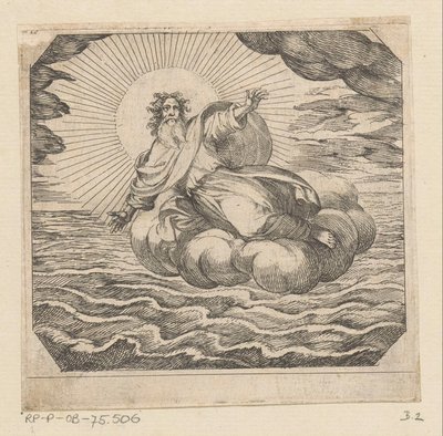 Dio crea il cielo e la terra da Antonio Tempesta