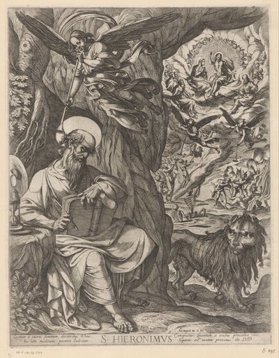 San Girolamo nel deserto contemplando il giudizio universale da Antonio Tempesta