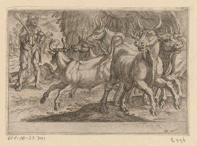 Ercole e i buoi di Gerione (serie: Le dodici fatiche di Ercole) da Antonio Tempesta