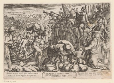Giosafat ringrazia Dio per la sua vittoria da Antonio Tempesta