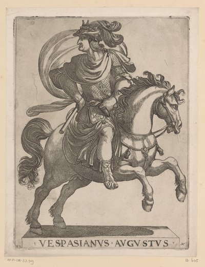 Imperatore Vespasiano a cavallo da Antonio Tempesta
