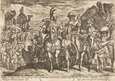 Lot e la sua famiglia richiamati a casa da Abramo da Antonio Tempesta