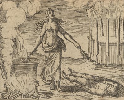 Medea restituisce la giovinezza a Esone da Antonio Tempesta