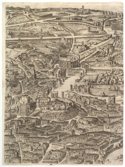 Piano della Città di Roma. Parte 4 con Santa Maria in Aracoeli, il Foro Romano da Antonio Tempesta