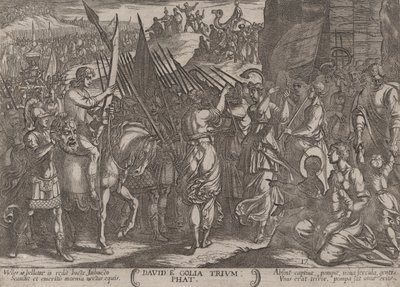Tavola 17: Davide che ritorna in trionfo con la testa di Golia, da 