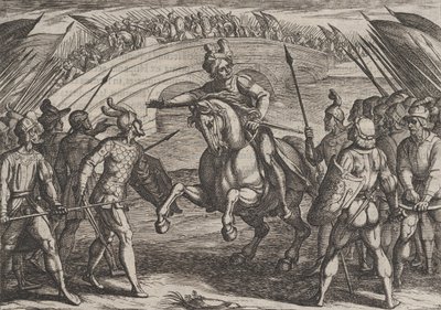 Civilis separa le truppe tedesche e olandesi, dalla Guerra dei Romani contro..., 1611 da Antonio Tempesta