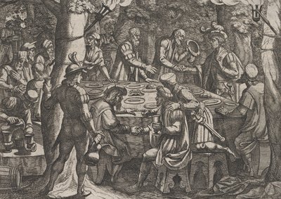 Tavola 4: Civilis dice agli anziani olandesi che sono trattati come schiavi dai Romani, 1611 da Antonio Tempesta