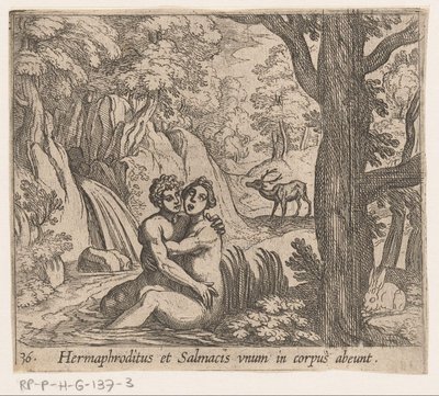 Salmacis e Ermafrodito da Antonio Tempesta