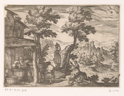 Settembre: fare il vino (bilancia) da Antonio Tempesta