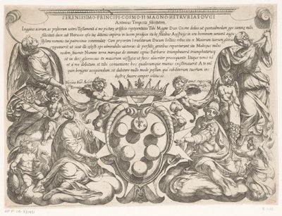 Frontespizio con dedica e stemma di Cosimo II de