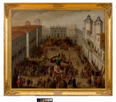 Torneo in Piazza del Castello, Torino, 1620 da Antonio Tempesta