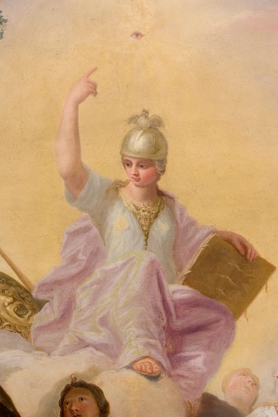 Minerva, dettaglio dalla Casa dei Banchetti da Antonio Verrio