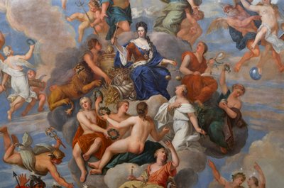 Regina Anna circondata da una schiera di virtù personificate (dettaglio) da Antonio Verrio