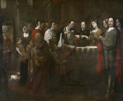 Il battesimo di San Francesco, c.1729-33 da Antonio Viladomat