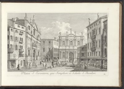 Vista di Campo San Salvador a Venezia da Antonio Visentini