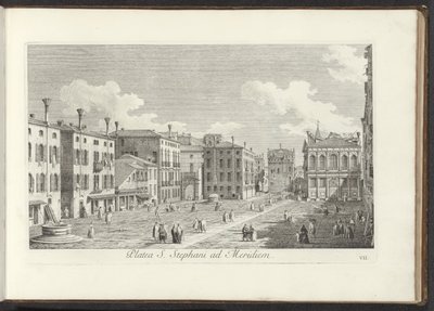 Campo Santo Stefano, Venezia (serie: Gezichten op gebouwen en pleinen in Venetië) da Antonio Visentini