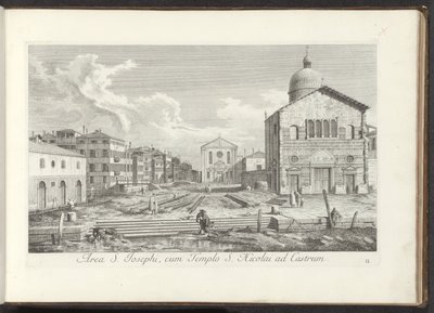 Vista sulla Chiesa di San Giuseppe di Castello a Venezia da Antonio Visentini