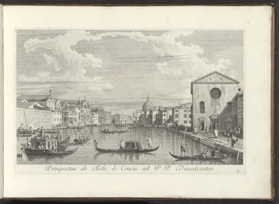 Veduta del Canal Grande, Santa Maria di Nazareth e San Simeone Piccolo a Venezia da Antonio Visentini