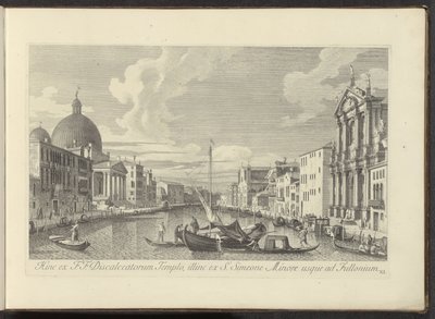 Veduta del Canal Grande, Santa Maria di Nazareth e San Simeone Piccolo a Venezia da Antonio Visentini