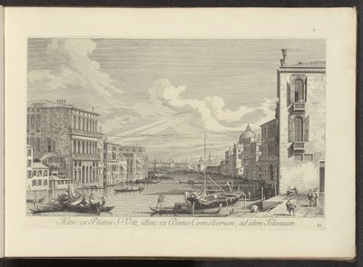 Veduta del Canal Grande e Campo San Vio a Venezia da Antonio Visentini
