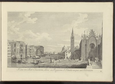 Veduta del Canal Grande e della Chiesa di Santa Maria della Carità a Venezia da Antonio Visentini