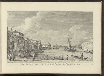 Veduta del Canal Grande e della chiesa di Santa Chiara a Venezia da Antonio Visentini