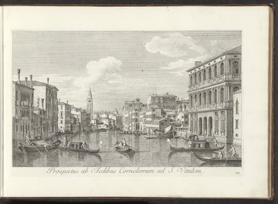 Vista del Canal Grande e della torre di San Vitale a Venezia da Antonio Visentini