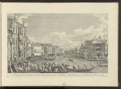 Veduta del Canal Grande a Venezia durante la Regata da Antonio Visentini