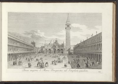 Veduta di Piazza San Marco e della Basilica di San Marco a Venezia da Antonio Visentini